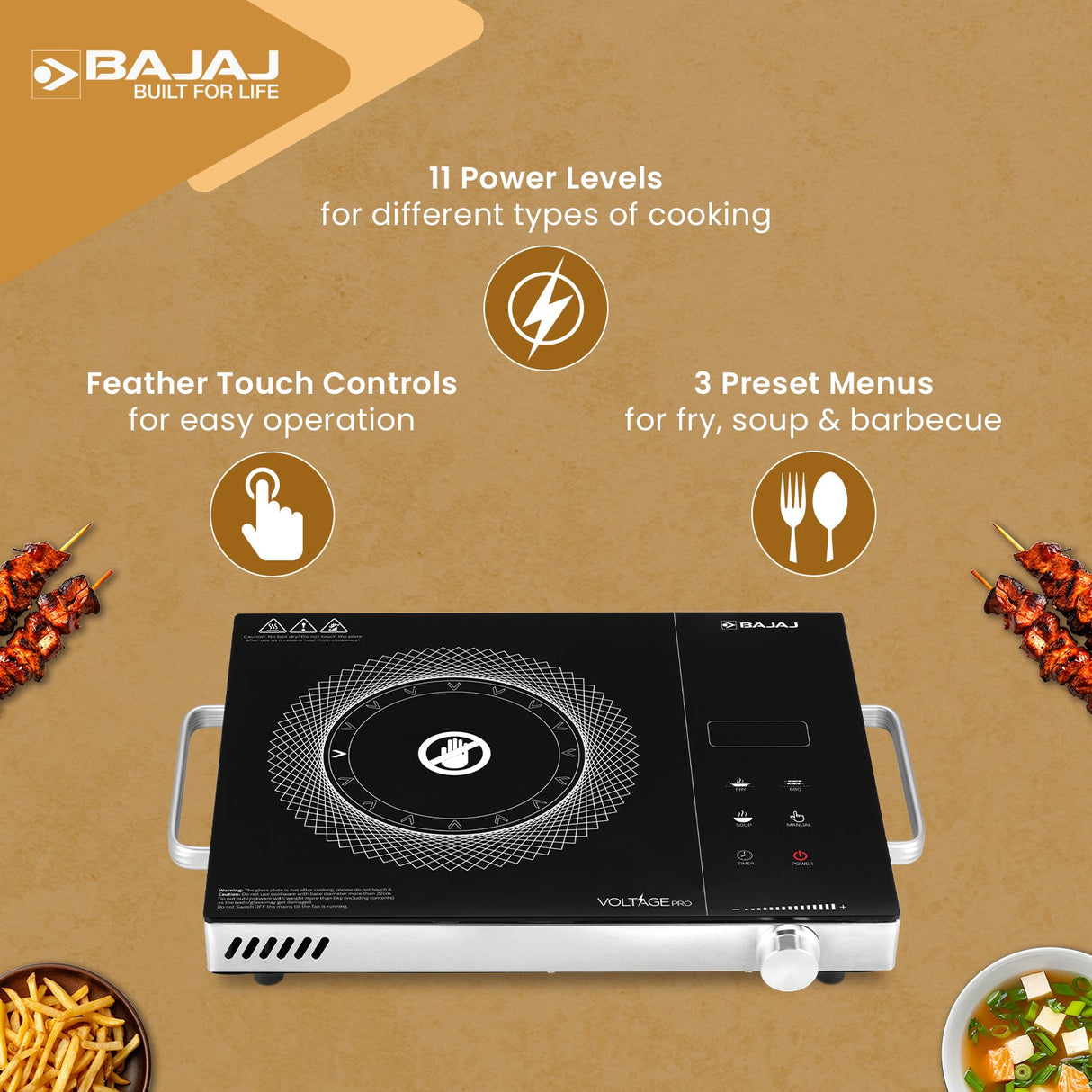 Bajaj IRX 220F infrared cooktop detail 3