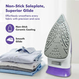 Havells Husky 2200W Steam Iron: 40g/min Steam Burst, Ceramic Soleplate, Anti-Scale (Purple)