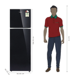 Whirlpool NeoFresh 235 L Frost Free Double Door Refrigerator 2 Star with 6th Sense Tech (22328, Black)