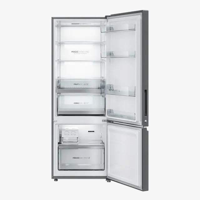 Haier 355 Litres 3 Star Frost Free Double Door Bottom Mount Convertible Refrigerator with Triple Inverter Technology (HRB-4053PKG-P