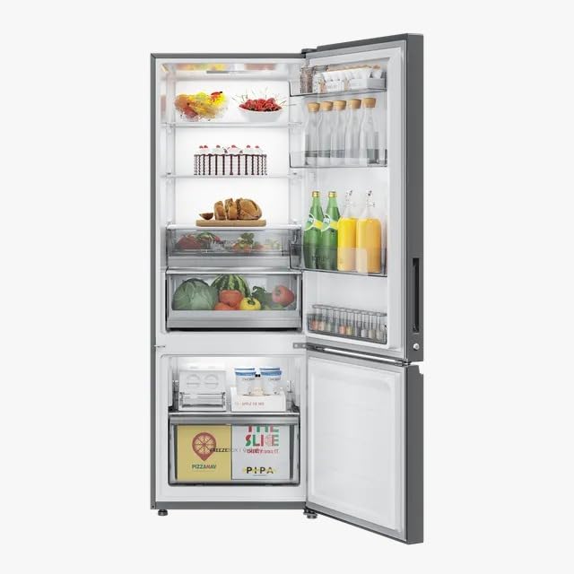 Haier 355 Litres 3 Star Frost Free Double Door Bottom Mount Convertible Refrigerator with Triple Inverter Technology (HRB-4053PKG-P
