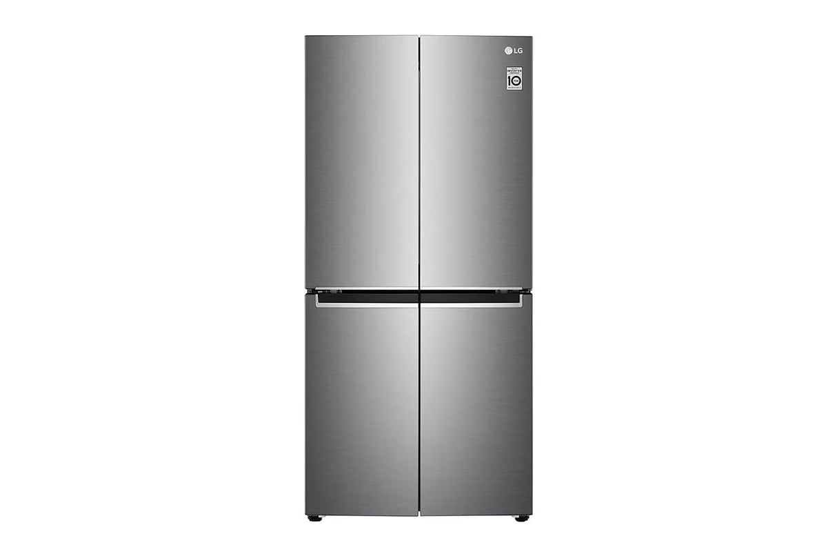 LG 530L, French Door with Smart Inverter Compressor, Side-By-Side Refrigerator, Smart Diagnosis™ with Shiny Steel Finish (‎GC-B22FTLVB)