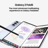 Cream Samsung Galaxy Z Fold5 - 256GB/12GB RAM, premium Android.