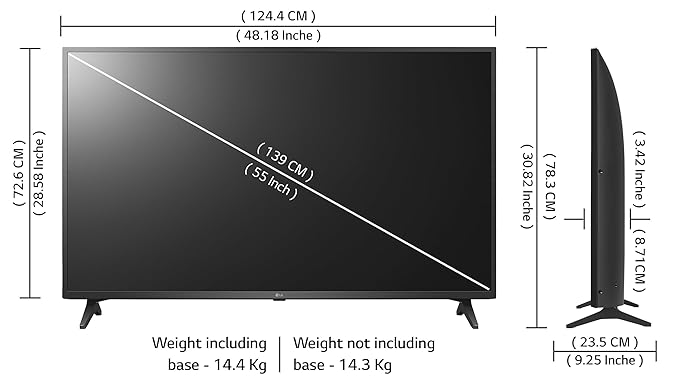 LG 139 cm (55 inches) 4K Ultra HD Smart LED TV 55UQ7500P (Ceramic Black)