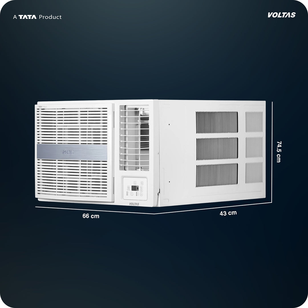 Voltas 1.5 Ton 2 Star Window AC (182FS Pearl, White, Copper Condenser, Fixed Speed)