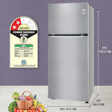 LG 398 L 2 Star Frost-Free Smart Inverter Double Door Refrigerator (GL-S422SPZY, Shiny Steel, Convertible with Express Freezing)