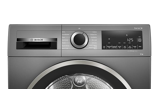 Bosch 9 kg Front Load Condenser Tumble Dryer WQG2420RIN (2026) | 100% Drying, Anti-Allergen, Ready-to-Wear