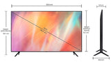 Samsung 139.7 cm (55 inches) 4K Ultra HD Smart LED TV UA55AU7500KLXL (Titan Gray)