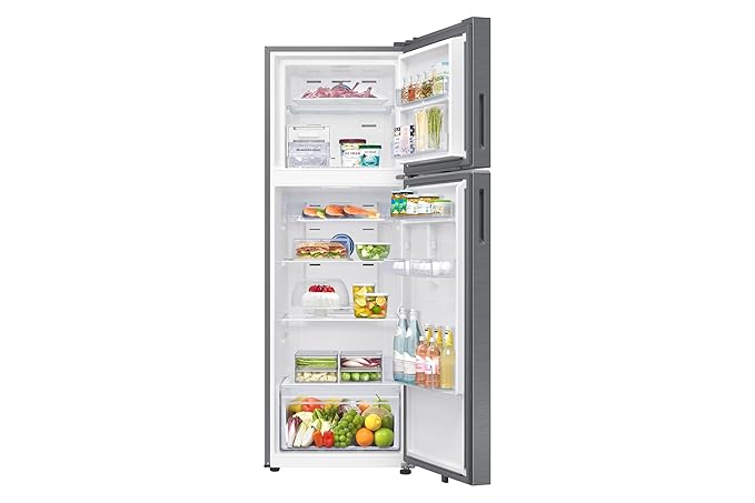 Samsung RT38HG5A42S8/HL Double Door Refrigerator (350L, Digital Inverter Compressor, Frost Free, Twin Cooling Plus, Convertible 5-in-1, Wi-Fi SmartThings, Elegant Inox Finish)