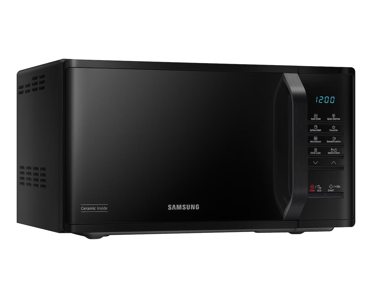 Samsung 23L Solo Microwave Oven MS23A3513AK | 800W Power | Quick Defrost | Ceramic Enamel Interior