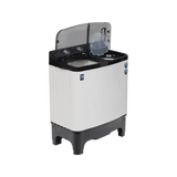 Midea 7 Kg Semi Automatic Twin Tub Washing Machine MWMSA070PDX(KW) with Plastic Lid (Black/White)