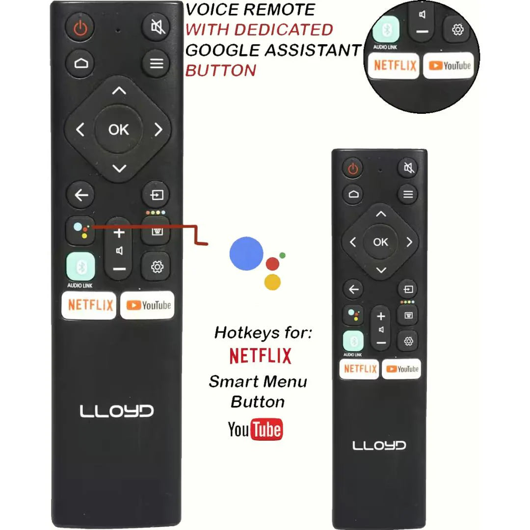 Lloyd 80.28 Centimeter (32) 32HS411F HD Ready Android Smart LED TV (Black)