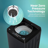 Haier 8 Kg 5-Star Fully Automatic Top Load Washing Machine | Oceanus Wave Drum, 8 Wash Programs, Magic Filter (HWM80-310BK, Black)