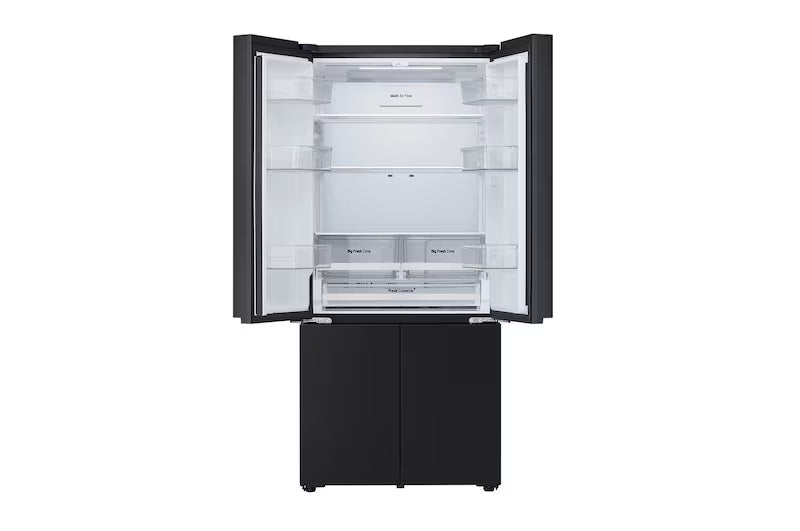 LG 610L French Door Refrigerator, 3 Star – Wi-Fi Convertible, Fresh Converter+, DoorCooling+, Black Glass Finish