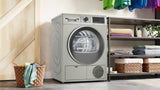 Bosch 9 Kg Silver Inox Tumble Dryer – Series 4 Condenser Model WPG24108IN