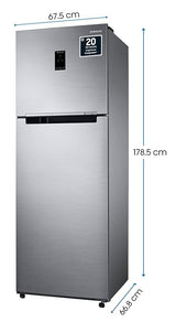 Samsung 385L 2 Star Inverter Frost-Free Convertible 5 in 1 Double Door Refrigerator (RT42C5532S8/HL, Elegant Inox)