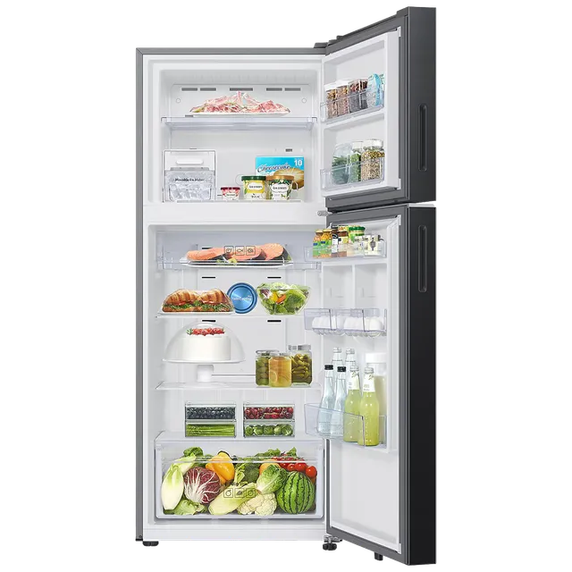 SAMSUNG 396 Litres 2 Star Frost Free Double Door Smart Wifi Enabled Refrigerator with Digital Inverter Compressor (RT41DG6A2BB1HL, Black Matt)