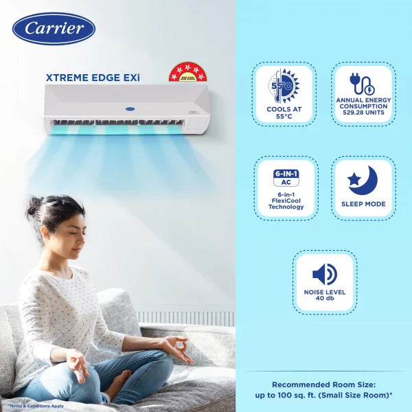 CARRIER S.AC 1.5 TON 5 STAR XTREME EDGE EXI Inverter