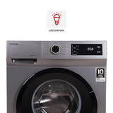 TOSHIBA 7.5 Kg Inverter Fully Automatic Front Loading Washing Machine (‎TW-BJ85S2-IND(SK),Premium Silver)