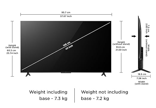 TCL 43 Inch (108 cm) 4K Ultra HD Smart LED Google TV 43P6L, HDR10, Dolby Audio, Chromecast Built-in, Google Assistant