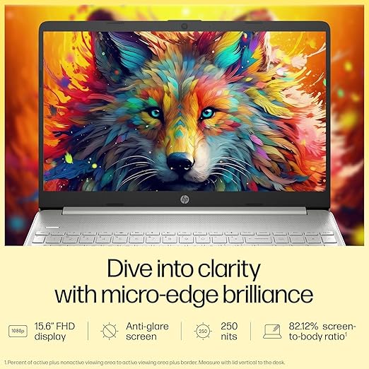 HP 15s AMD Ryzen 5 5500u (8GB DDR4 RAM/ 512 GB NVMe M.2 SSD/Windows 11 / MS Office'2021 / FHD 15.6" (39.6 cm) + Backlit Keyboard/Silver / 1.69 kg/Dual Speakers) eq2304AU / Laptop