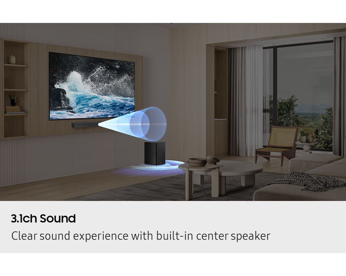 Samsung B650F B-Series Soundbar 370W 3.1ch – Clear Dialogue & Deep Bass Experience