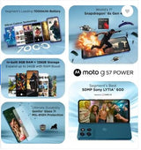 Motorola G57 Power 5G (Corsair, 8GB RAM, 128GB Storage) – Snapdragon 6s Gen 4, 7000mAh Battery & 50MP Camera