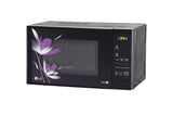 LG MS2043BP 20L Solo Microwave Oven with Grill, i-Wave Technology, Anti-Bacteria Cavity, Glass Door – Floral Black