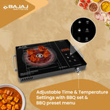 Bajaj IRX 220F infrared cooktop BBQ grill set