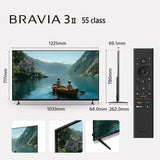 Sony Bravia 3 II 139 cm (55 Inch) 4K Ultra HD Smart Google TV | XR Processor | XR Triluminos Pro | Dolby Vision & Atmos | XR Motion Clarity | Voice Control | K-55XR35M2