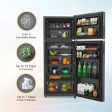 Whirlpool IntelliFresh Platina 467L Convertible Frost Free Refrigerator | 5-in-1 Modes, 6th Sense Technology, Gravity Black, 2 Star