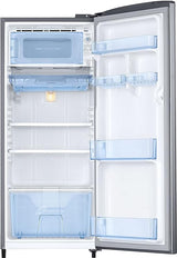 Samsung 183 L, 2 Star, Digital Inverter, Direct-Cool Single Door Refrigerator (RR20C2712S8/NL, Silver, Elegant Inox)