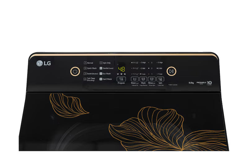 LG 8 Kg Top Load Fully Automatic Washing Machine | Hard Water Wash | 5 Star Energy Rating | Onyx Black | Model T80KMOB1Z