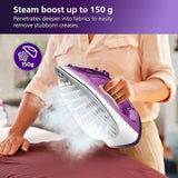 Philips EasySpeed Plus Steam Iron GC2147/30-2400W, Quick Heat up to 30 g/min Steam, 150g Steam Boost, Scratch Resistant Ceramic Soleplate, Vertical Steam, Drip-Stop