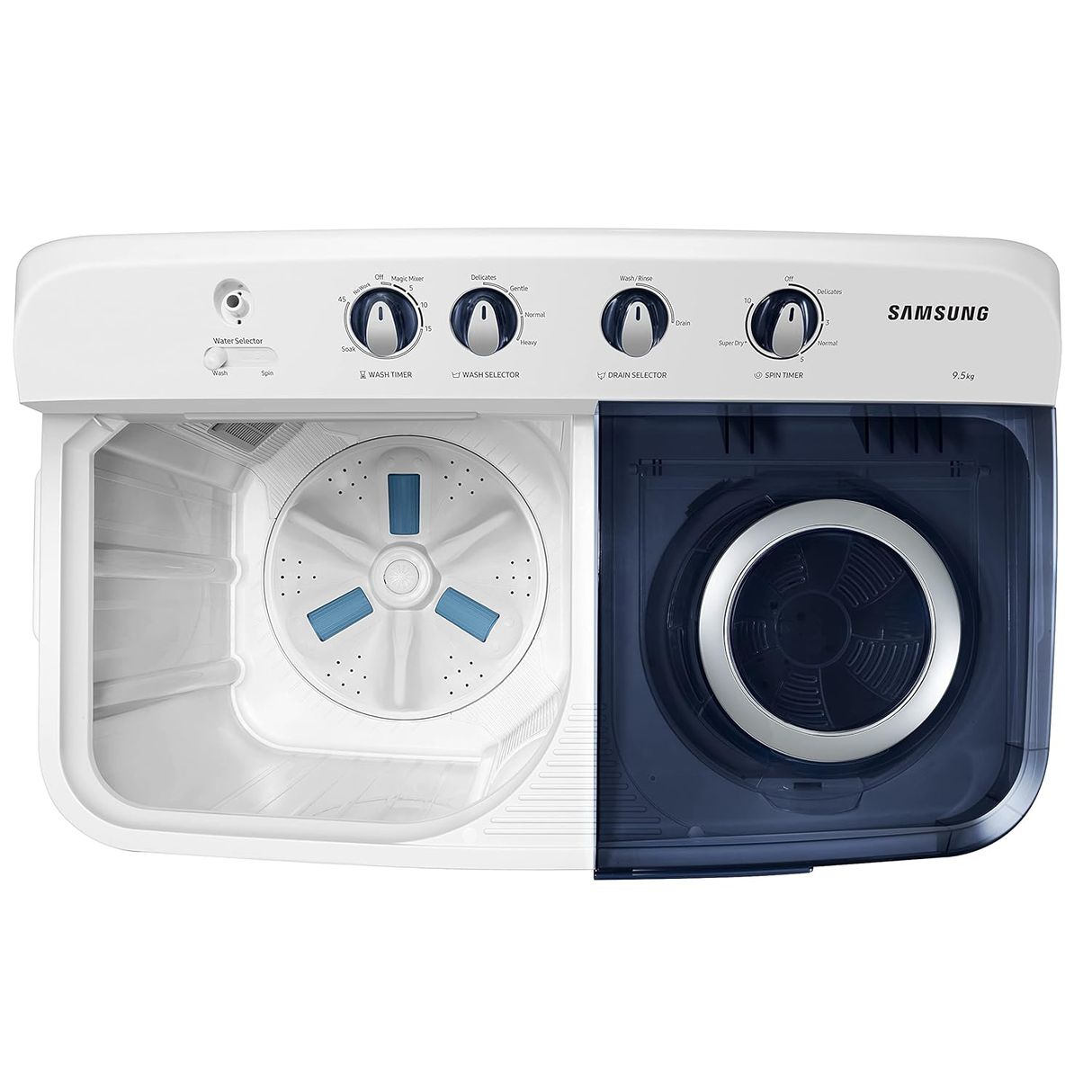 Washing Machine: Stylish Light Gray model for effective and quick cleaning.