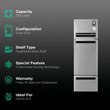Whirlpool 330L Triple-Door Refrigerator, 6th Sense Active Fresh, Alpha Steel (W.POOL REF 20817)