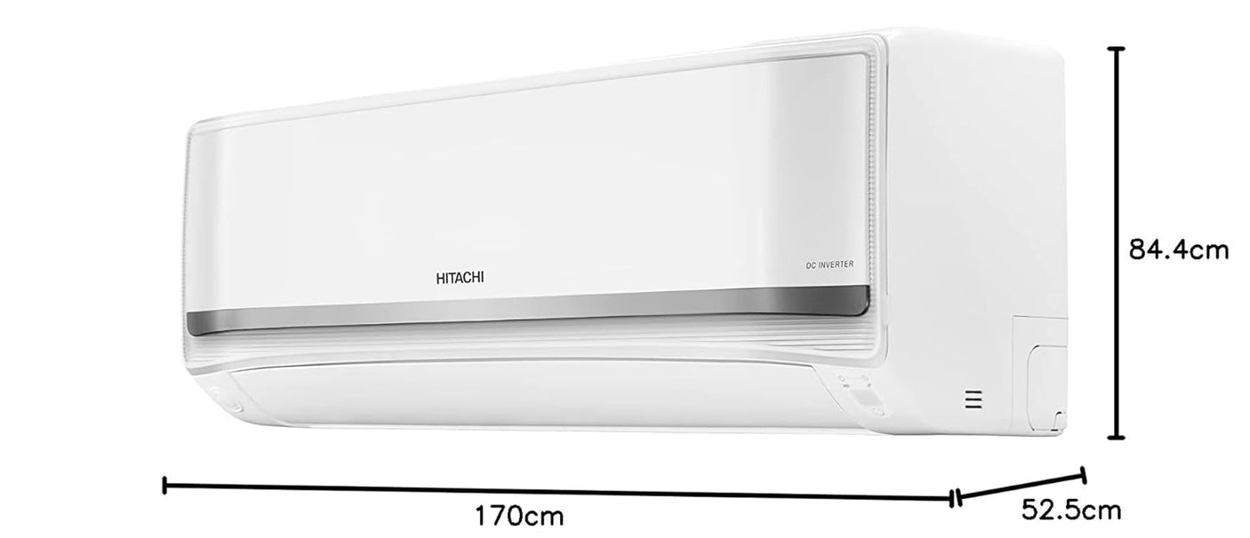 Hitachi 1.5 Ton 5 Star Inverter Split AC (100% Copper, Dust Filter, RASG518PCBISF)