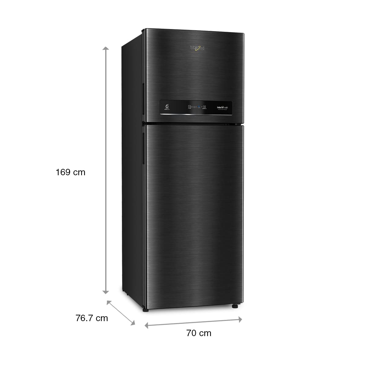 Whirlpool 467 L 2 Star IntelliFresh Convertible Inverter Frost Free Double Door Refrigerator (IF INV CNV PLATINA 515 STEEL Onyx-Z, 2s, 2023 Model)