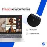 HP 14, 13th Gen Intel Core i3-1315U Laptop (8GB DDR4,512GB SSD) Anti-Glare, Micro-Edge, 14/35.6cm, FHD, Win11, M365 Basic(1yr),Office Home24, Silver,1.4kg, FHD Camera w/Privacy Shutter, EP0341TU