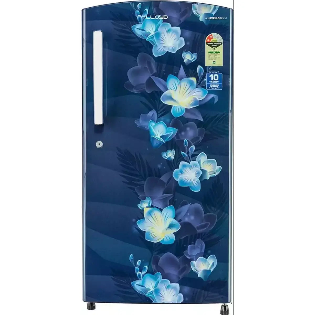 Lloyd Havells 188 L 1 Star Direct-Cool Single Door Refrigerator (2024 Model, GLDC201GIBT2JC,Floret Blue)