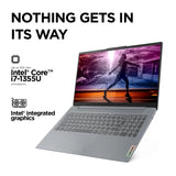 Lenovo IdeaPad Slim 3 Intel Core i3 13th Gen Windows 11 Home Laptop, 82X700HMIN ( Arctic Grey,8GB-512GB )