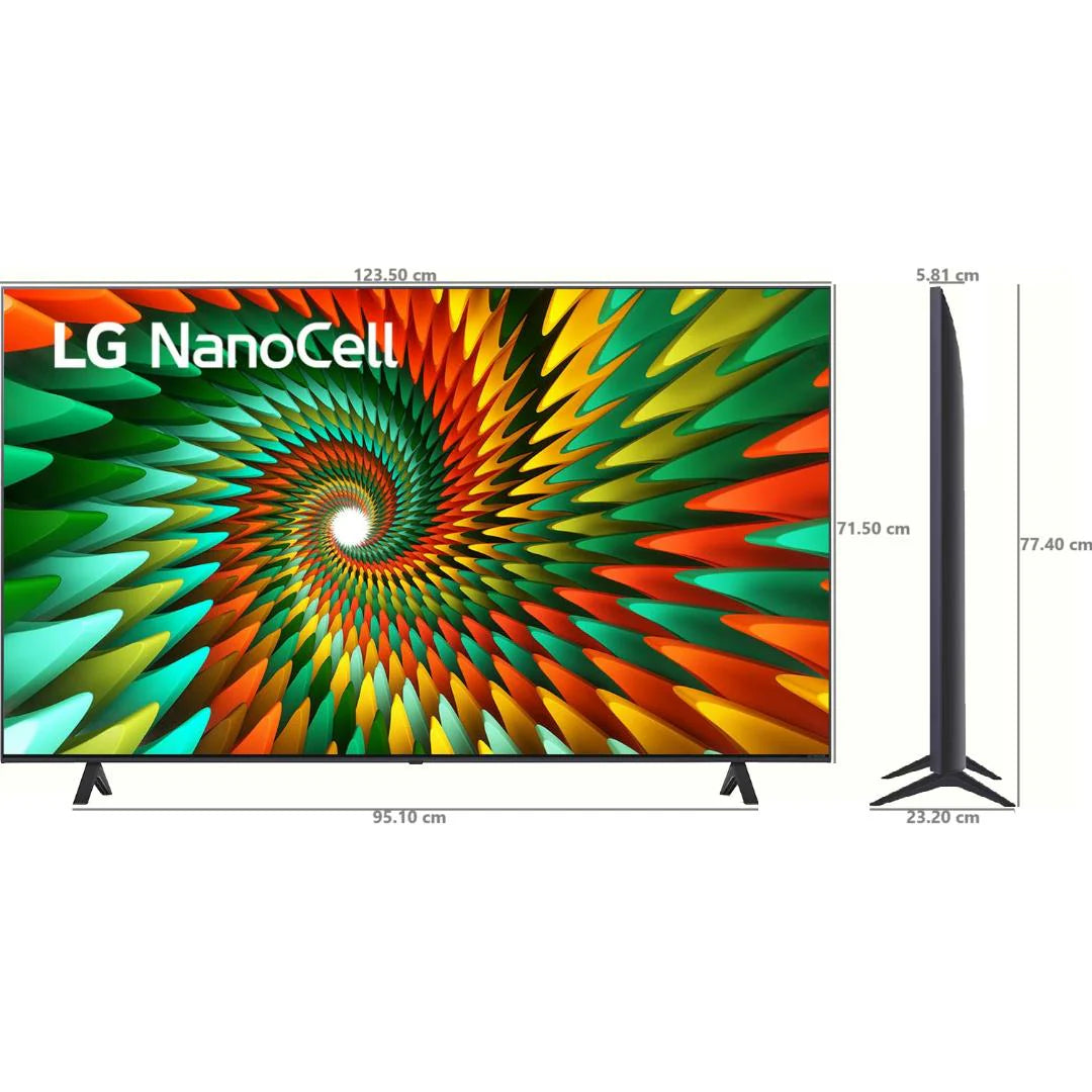 LG NanoCell TV 55NANO77SRA 55 (139cm) 4K Smart TV | WebOS | ThinQ AI | 4K Upscaling