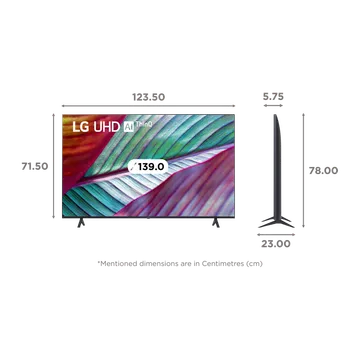 LG UHD TV UR75 4K Smart TV, WebOS, ThinQ AI, 4K Upscaling LED 55UR7550PSC