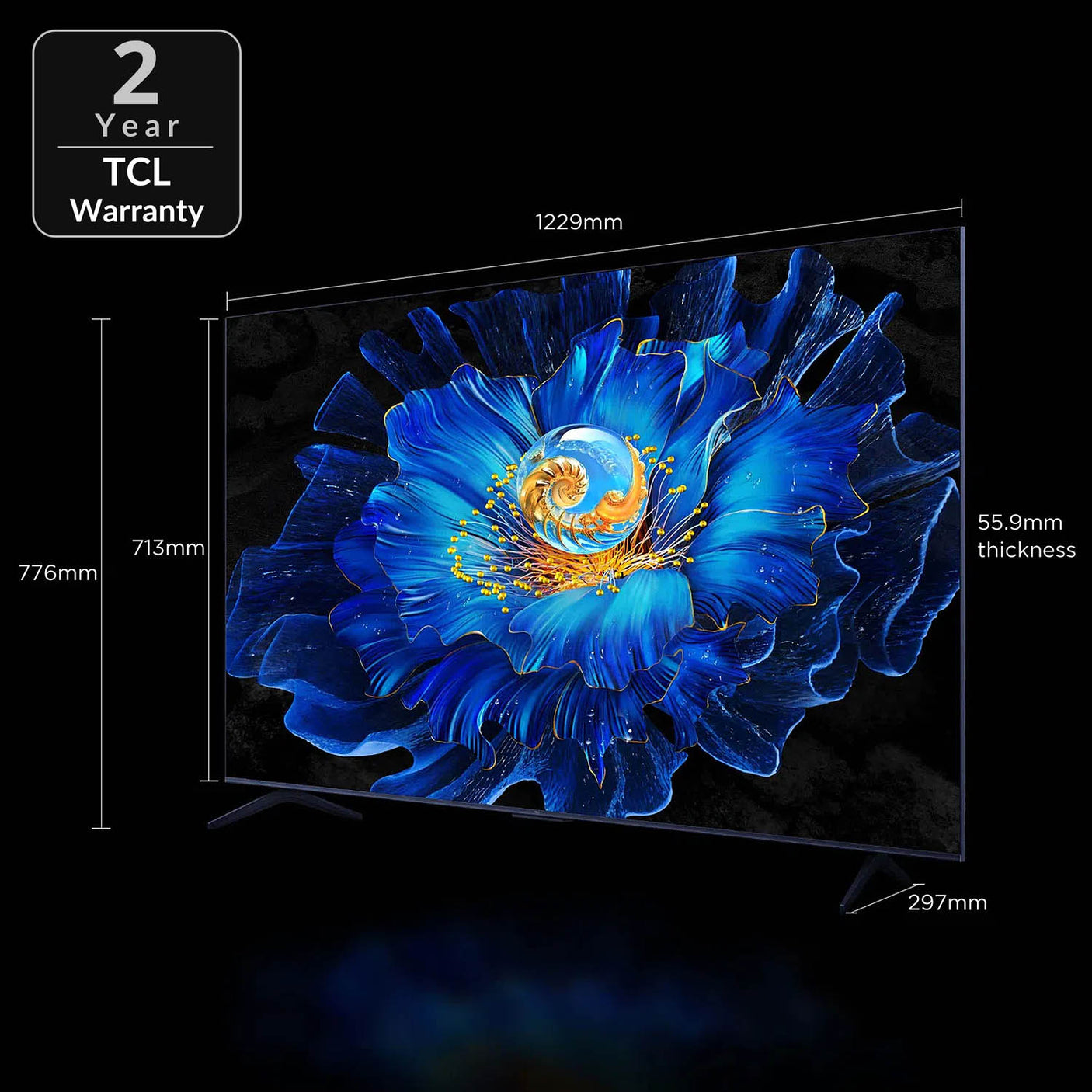 TCL 139 cm (55 inches) 4K Ultra HD Smart QD-Mini LED Google TV 55C6KS (2025 Model, Dolby Vision & Atmos, Hands-Free Voice Control,)