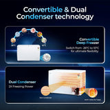 Haier HFC-320DPW4 Convertible Deep Freezer 310L with Metal Liner & Fast Cooling Technology