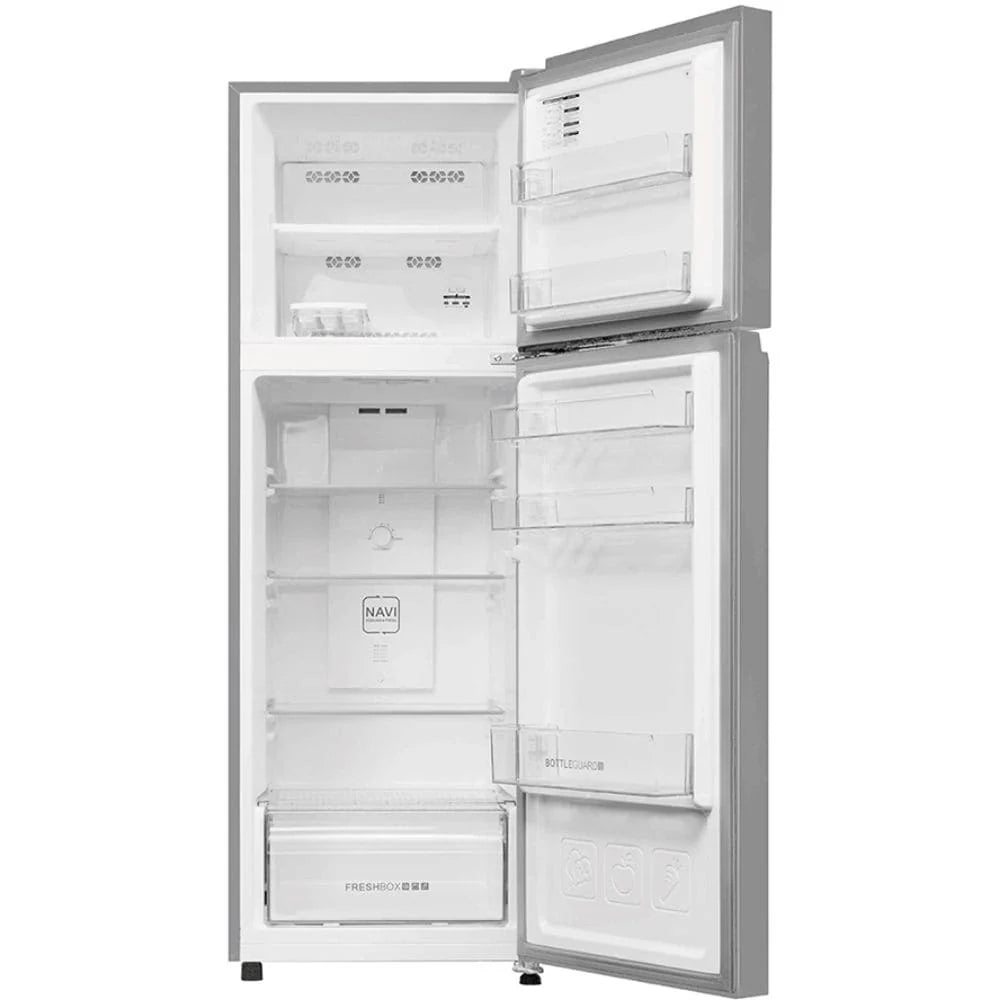 Haier 240L Frost Free Double Door Refrigerator Flat Door Moon Silver 2 Star HRF-2902IEMS-P