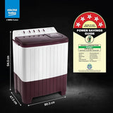 Voltas Beko, A Tata Product 7 Kg 5 Star Semi-automatic Top Load Washing Machine with PureStream Pulsator Wash Technology (WTT70UHA/OK5R0R0W01, Burgundy, 5 Knob Control Method)