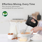 Philips HR3720/10 300 Watt Lightweight Hand Mixer, Blender with 5 speed control settings, stainless steel accessories and 2 years warranty with 2 Attachments (Non-slip Grip)
