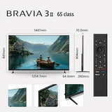 Sony 164 cm (65 Inch) BRAVIA 3 II 4K Ultra HD Smart Google TV K-65XR35M2 | HDR | Dolby Audio | Google Assistant | Chromecast Built-in | Motion Clarity | Wi-Fi | Voice Control