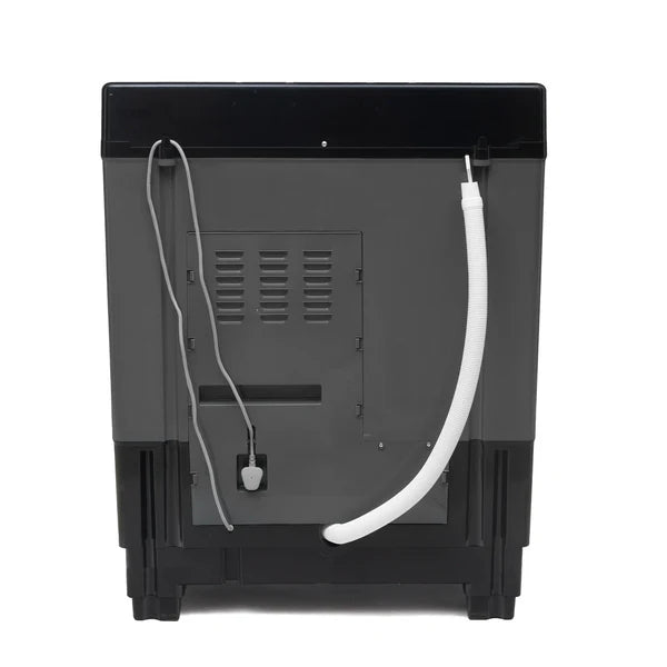 Midea MWMSA100GDX(KG) 10 Kg Semi Automatic Twin Tub Washer with Glass Lid (Black/Grey)